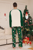 Vert foncé Noël imprimé Père Noël famille pyjama assorti