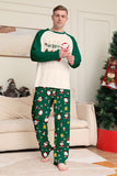Vert foncé Noël imprimé Père Noël famille pyjama assorti