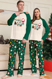Vert foncé Noël imprimé Père Noël famille pyjama assorti