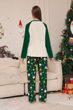 Vert foncé Noël imprimé Père Noël famille pyjama assorti