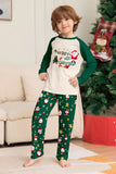 Vert foncé Noël imprimé Père Noël famille pyjama assorti