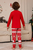 Arbre à imprimé rouge à manches longues Famille de Noël Pyjama assorti
