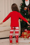 Arbre à imprimé rouge à manches longues Famille de Noël Pyjama assorti
