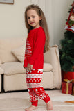 Arbre à imprimé rouge à manches longues Famille de Noël Pyjama assorti