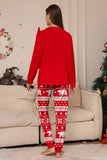 Arbre à imprimé rouge à manches longues Famille de Noël Pyjama assorti