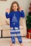 Arbre à imprimé rouge à manches longues Famille de Noël Pyjama assorti