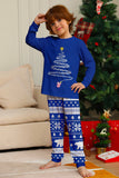Arbre à imprimé rouge à manches longues Famille de Noël Pyjama assorti