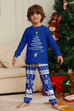 Arbre à imprimé rouge à manches longues Famille de Noël Pyjama assorti