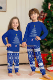 Arbre à imprimé rouge à manches longues Famille de Noël Pyjama assorti