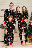 Ensemble de pyjama assorti familial imprimé rouge douillet de Noël