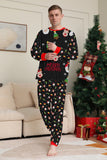 Ensemble de pyjama assorti familial imprimé rouge douillet de Noël