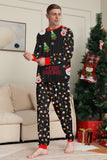 Ensemble de pyjama assorti familial imprimé rouge douillet de Noël