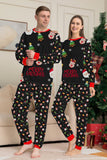 Ensemble de pyjama assorti familial imprimé rouge douillet de Noël