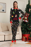 Ensemble de pyjama assorti familial imprimé rouge douillet de Noël