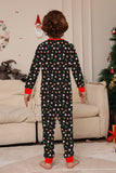 Ensemble de pyjama assorti familial imprimé rouge douillet de Noël