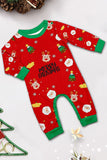 Ensemble de pyjama assorti familial imprimé rouge douillet de Noël