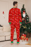 Ensemble de pyjama assorti familial imprimé rouge douillet de Noël