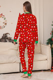 Ensemble de pyjama assorti familial imprimé rouge douillet de Noël