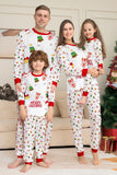 Ensemble de pyjama assorti familial imprimé rouge douillet de Noël