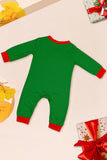 Ensemble de pyjama assorti familial de Noël imprimé rayures horizontales vertes