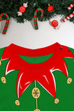 Ensemble de pyjama assorti familial de Noël imprimé rayures horizontales vertes