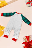 Vert Joyeux Noël Plaid Imprimé Famille Pyjama Assorti