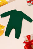 Vert bleu arbre imprimé à manches longues Noël famille pyjama assorti