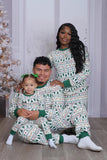 Arbre de Noël blanc imprimé pyjama familial assorti
