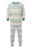Arbre de Noël blanc imprimé pyjama familial assorti