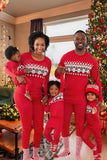 Ensemble de pyjama assorti familial de Noël à pois rouges