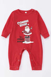 Ensemble de pyjama assorti familial imprimé bonhomme de neige à carreaux rouges