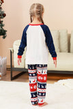 Ensembles de pyjamas familiaux à 2 pièces à motif sapin de Noël vert à col rond