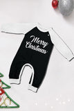 Ensemble de pyjamas assortis pour la famille noir à manches longues, à motifs de Noël