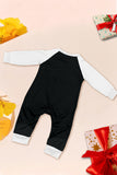 Ensemble de pyjamas assortis pour la famille noir à manches longues, à motifs de Noël