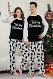 Ensemble de pyjamas assortis pour la famille noir à manches longues, à motifs de Noël