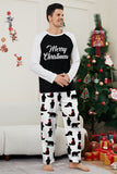 Ensemble de pyjamas assortis pour la famille noir à manches longues, à motifs de Noël