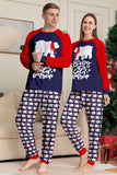 Ensemble de pyjamas assortis pour la famille bleu marine, à manches longues et à col rond