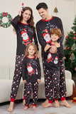 Ensemble de pyjamas assortis pour la famille gris foncé, à manches longues