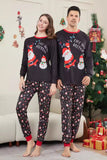 Ensemble de pyjamas assortis pour la famille gris foncé, à manches longues