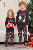 Ensemble de pyjamas assortis pour la famille gris foncé, à manches longues