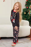 Ensemble de pyjamas assortis pour la famille gris foncé, à manches longues