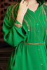 Charger l&#39;image dans la galerie, Robe Maxi à capuche Abaya verte Femmes Caftan Robe de fête
