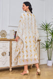 Caftan Abaya deux pièces brodé d'or