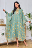 Caftan Abaya deux pièces brodé d'or