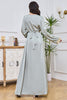 Charger l&#39;image dans la galerie, Caftan féminin à manches longues gris à col en V de style élégant