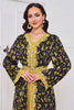 Charger l&#39;image dans la galerie, Noir jaune brodé soirée Abaya Maxi robe caftan longues Robes