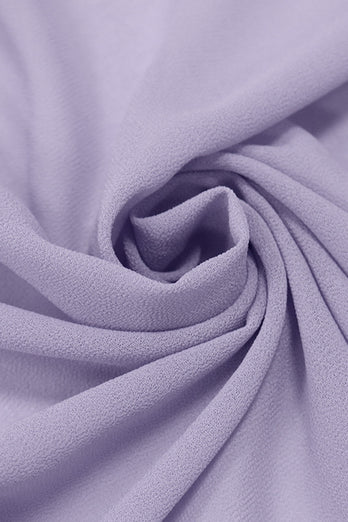 Caftan Abaya perlé à manches longues gris violet avec écharpe