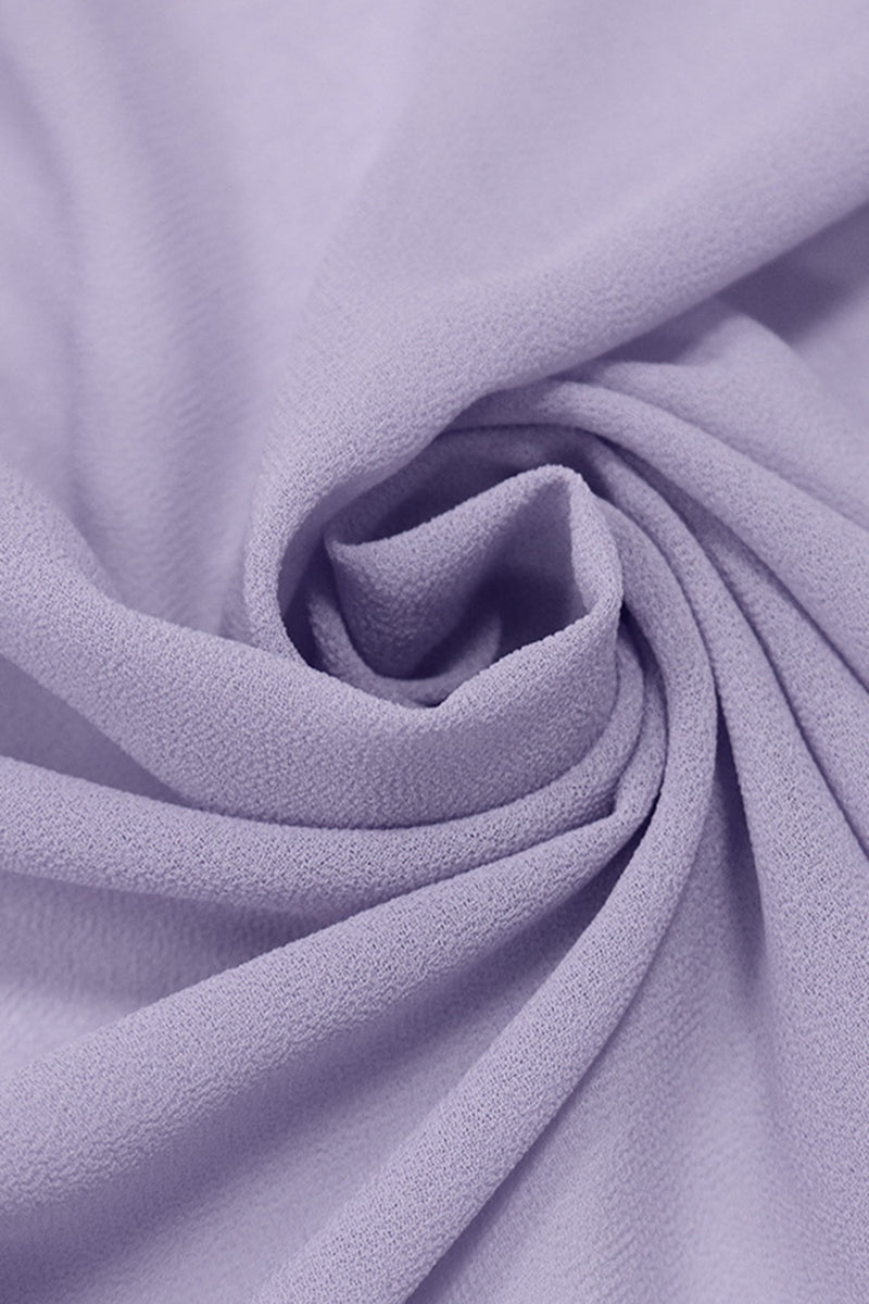 Charger l&#39;image dans la galerie, Caftan Abaya perlé à manches longues gris violet avec écharpe