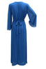 Charger l&#39;image dans la galerie, Robe en mousseline de soie Abaya Kaftan d&#39;été perlée bleue