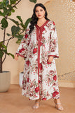 Robe Caftan Abaya Grande Taille à Imprimé Floral